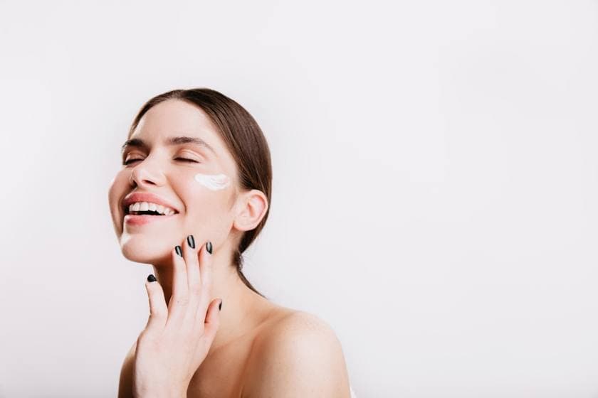 Adult with clear, healthy skin